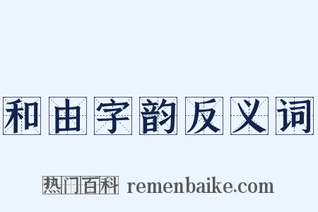 和由字韵反义词是什么意思的图片